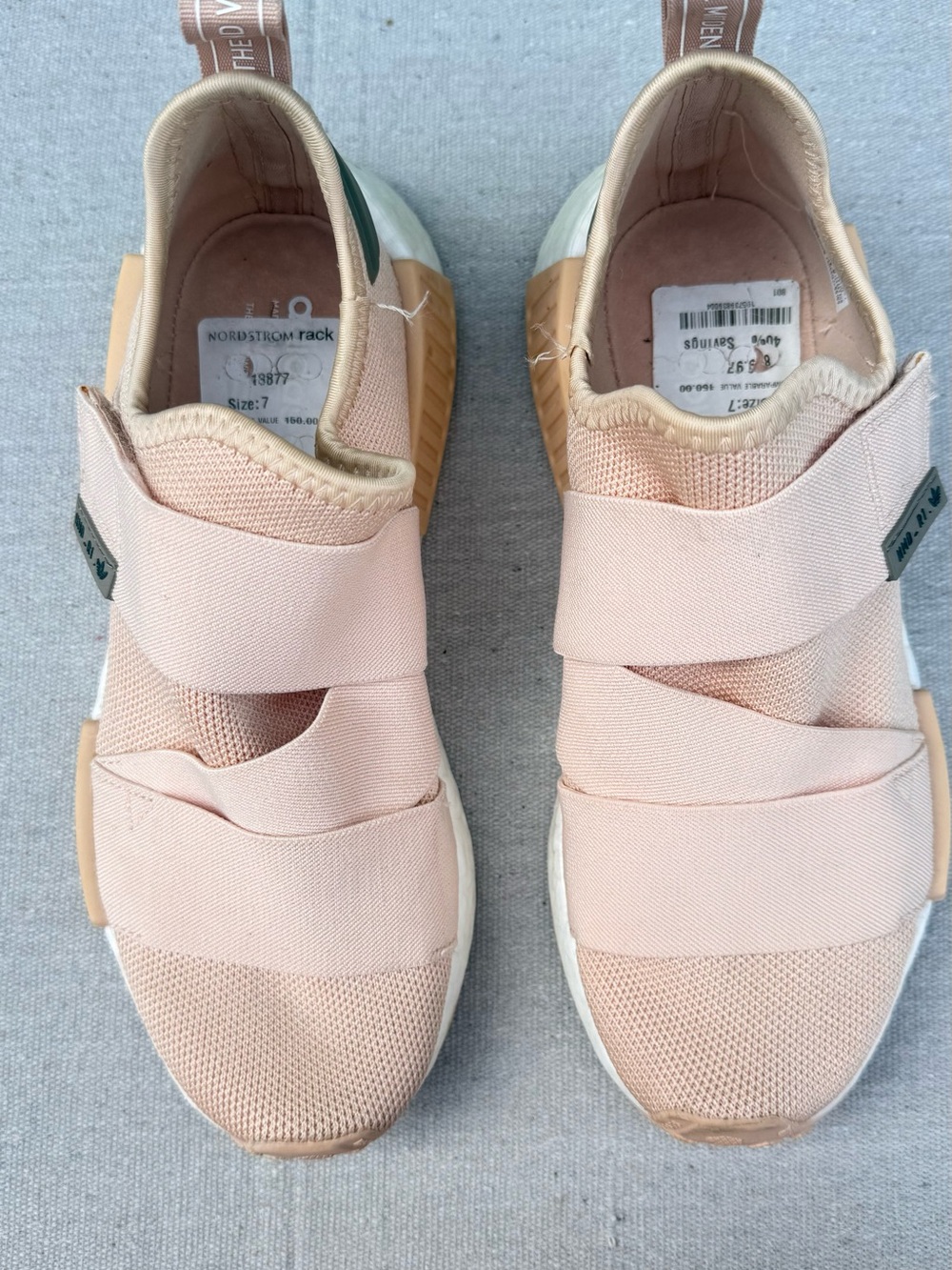 adidas Women’s Slip-On Athletic Sneakers — Light Pink & Cream